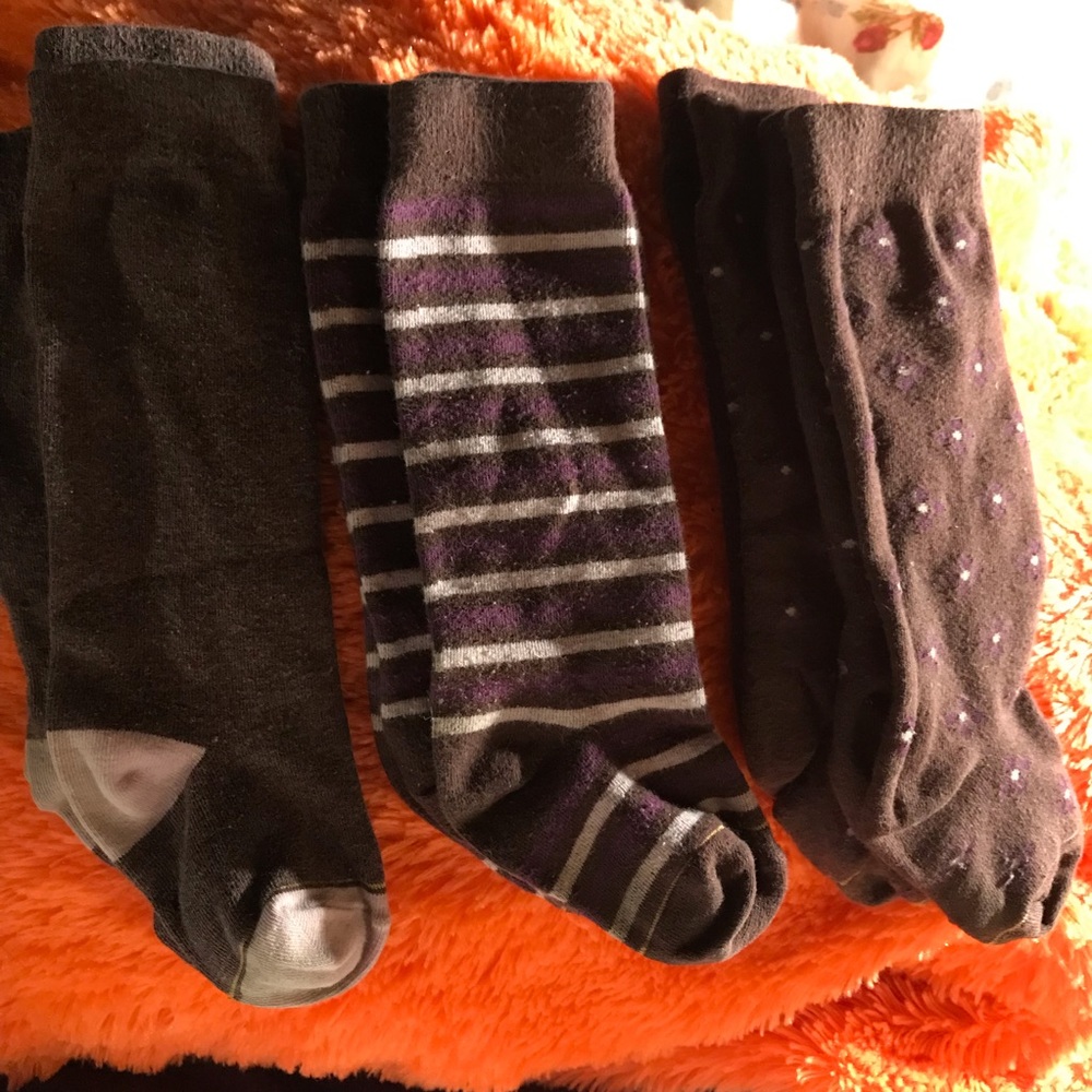 Six Pair Toddler Knee-high Sock Set